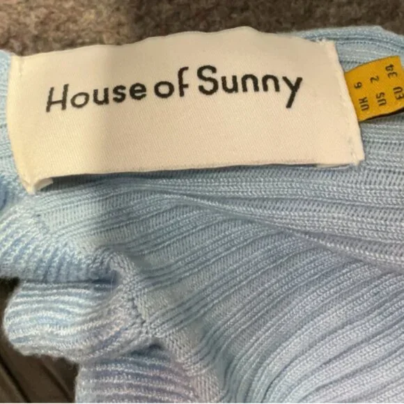 HOUSE OF SUNNY Palma crochet stretch knit ruffle crop top - Picture 7 of 8